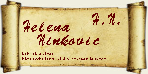 Helena Ninković vizit kartica